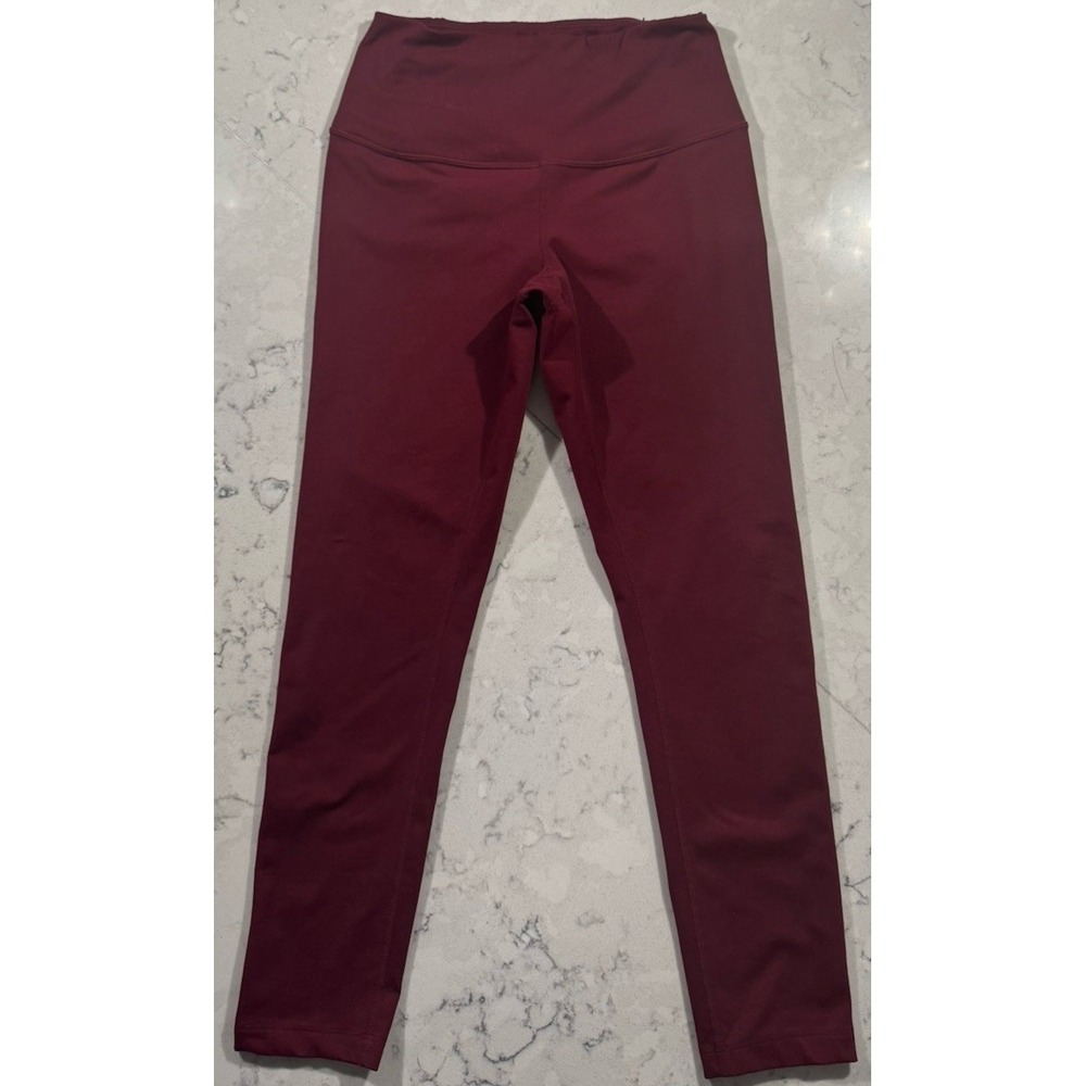 Zella Live In Leggings Womens Small Maroon Burgundy High Waist Athletic Gym Yoga